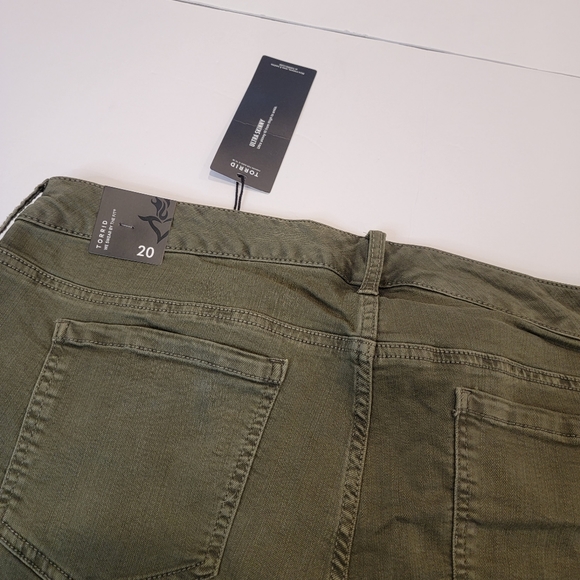 Torrid ULTRA SKINNY CROPPED Olive Wash Plus Size 20 NWT! - Picture 13 of 14
